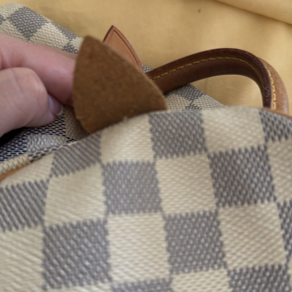 Louis Vuitton Damier Azur Satchel - Cream and Brown - Picture 11 of 11